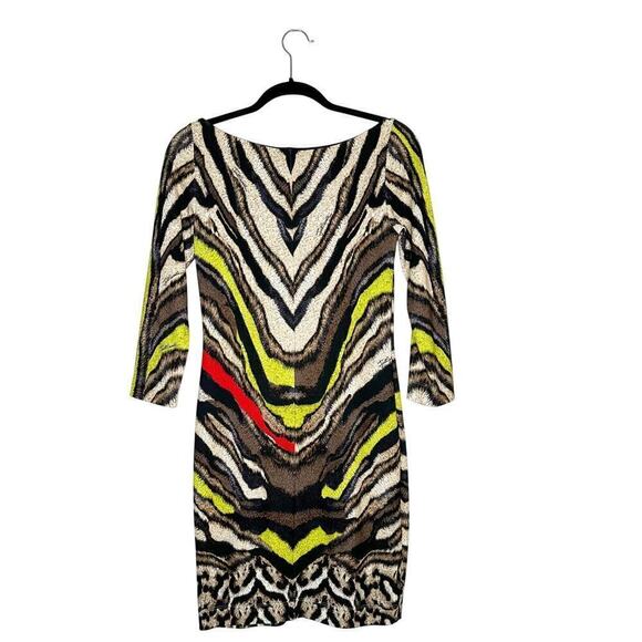 Just Cavalli Oniric Tiger Animal Print Bodycon Dress Women's Size Small - Picture 3 of 7